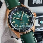 Tag Heuer Autavia Isograph Replica Watch Rose Gold Green Dial
